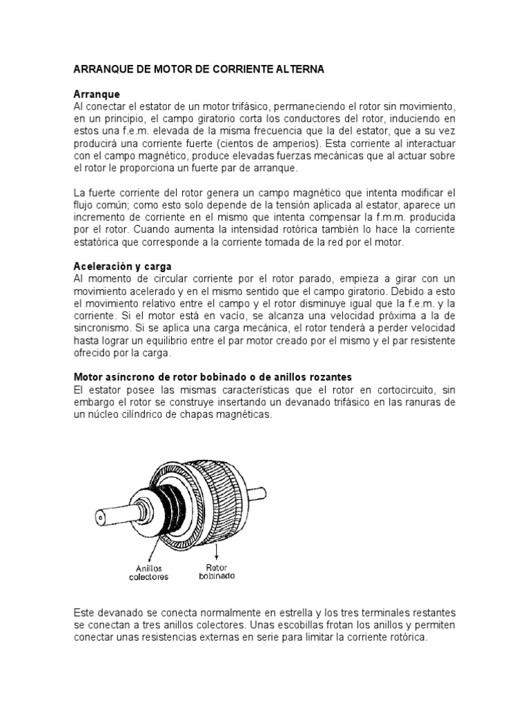Arranque de Motor de Corriente Alterna | PDF | Corriente eléctrica ...