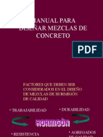 Manual para Diseñar Mezclas de Concreto