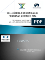 Taller Declaracion Anual Personas Morales 2014