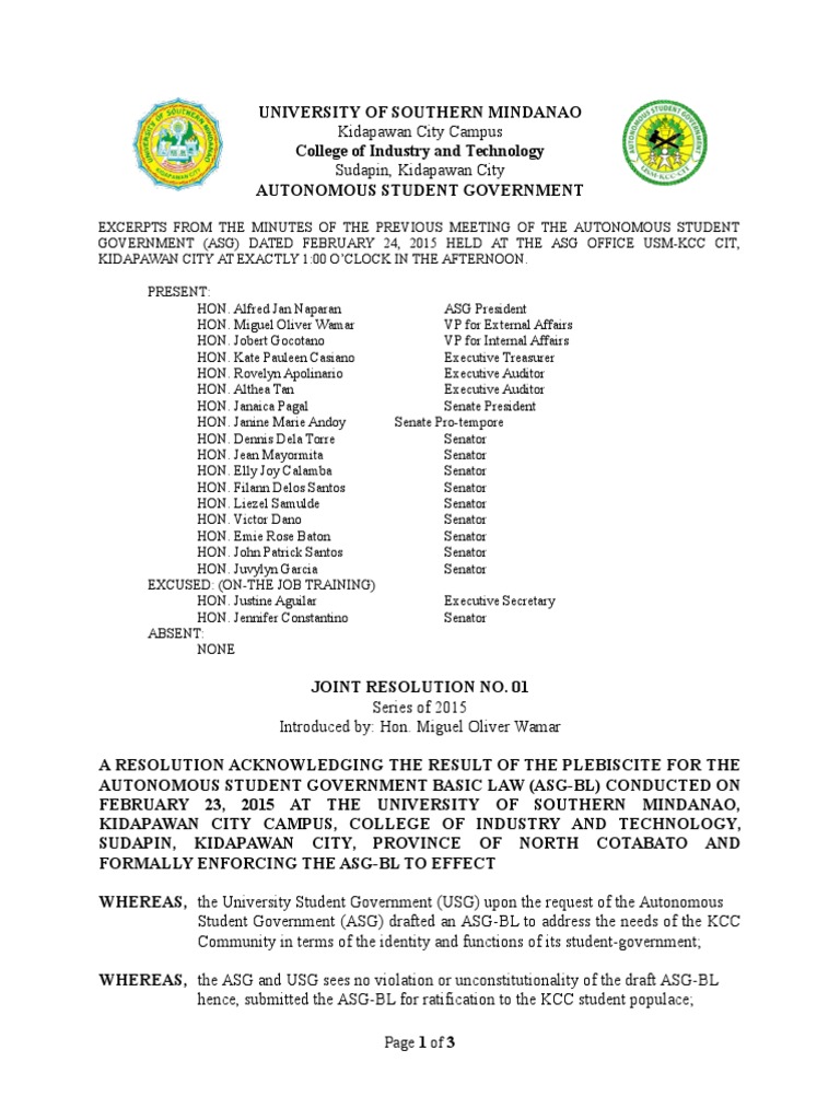 Joint Resolution No. 1 PDF Public Sphere Constitutional Law