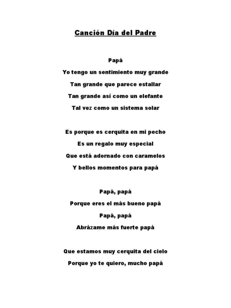 Cancion Dia Del Padre