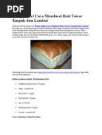 Download Resep Jadul Cara Membuat Roti Tawar Empuk Dan Lembut by Wanhadjifk SN267267744 doc pdf