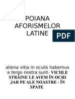 POIANA  AFORISMELOR LATINE