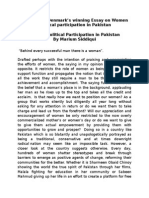 Embassy of Denmark's Winning Essay On Women Political Participation in Pakistan Women Political Participation in Pakistan by Marium Siddiqui