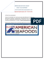 American Seafoods Group Direct Recruitment: For All Employment Inquiries Please Call: +1 561-331-2836