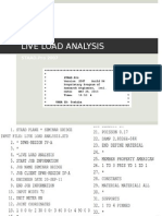 Live Load Analysis (STAAD - Pro)