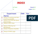 Index: Experiment Name