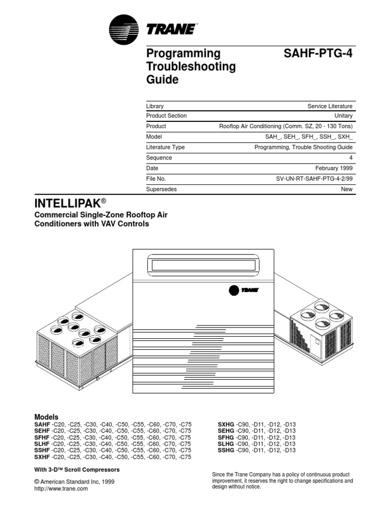 Trane Rooftop.pdf | Hvac | Air Conditioning