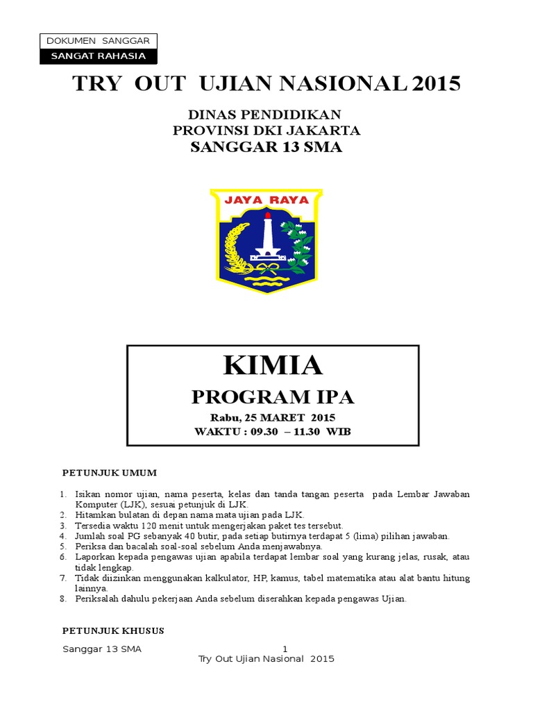 Soal Kimia