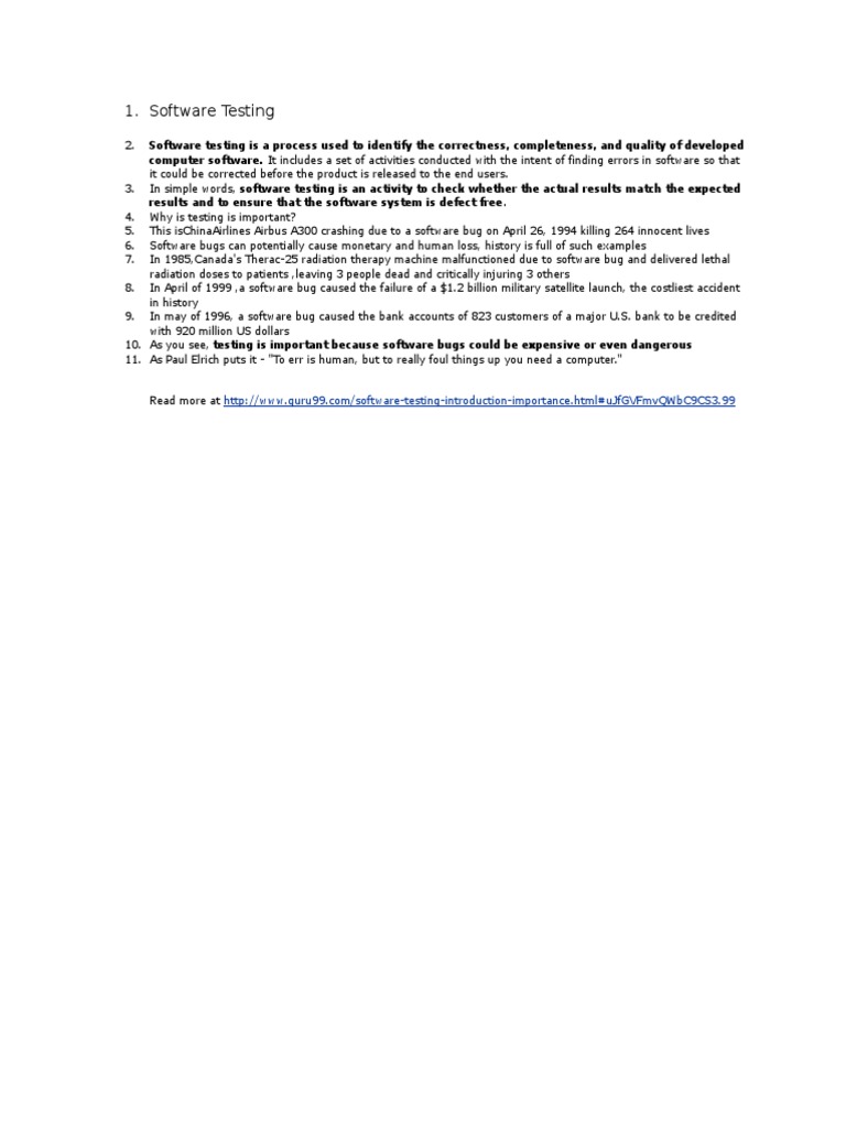 1.software Testing | PDF