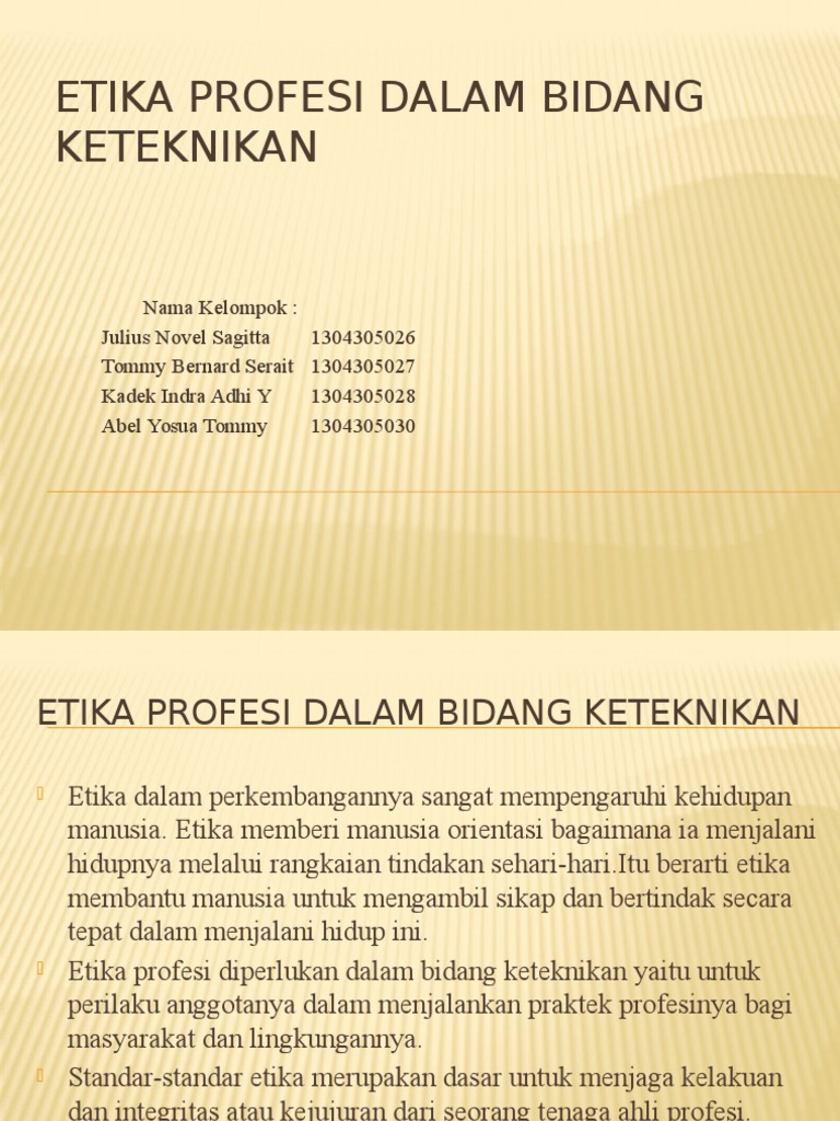 Contoh Etika Profesi Dalam Kehidupan Sehari Hari - Temukan Contoh