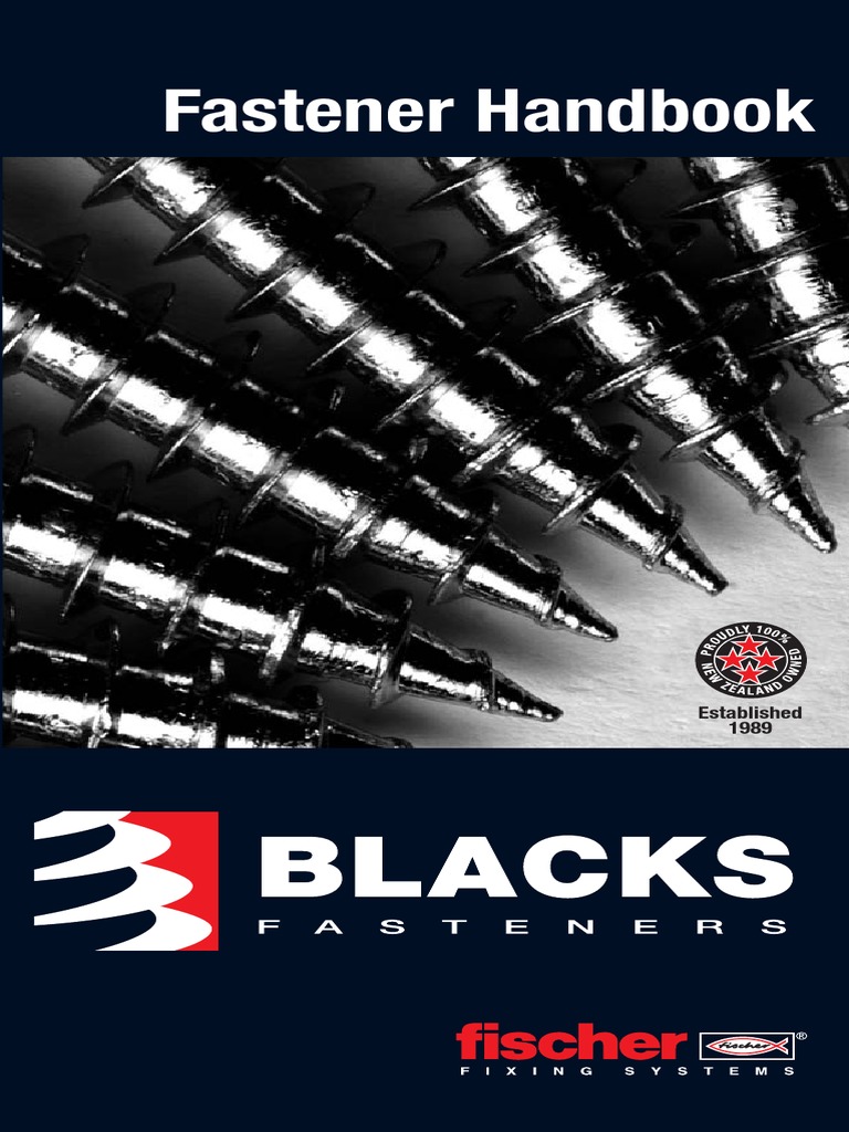 Fasteners Handbook Blacks Catalogue Screw Nut (Hardware)