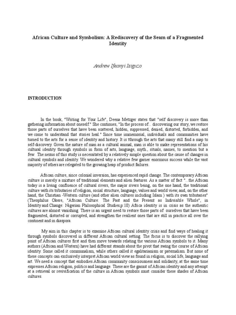 African Cultural Symbols and Identity | PDF | Veneration Of The Dead ...