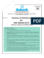 JEE Main 2015 Code A Solution Aakash