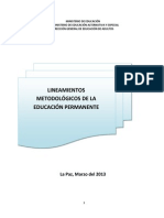 Lineamientos Metodoligicos de La Educacin Permanente