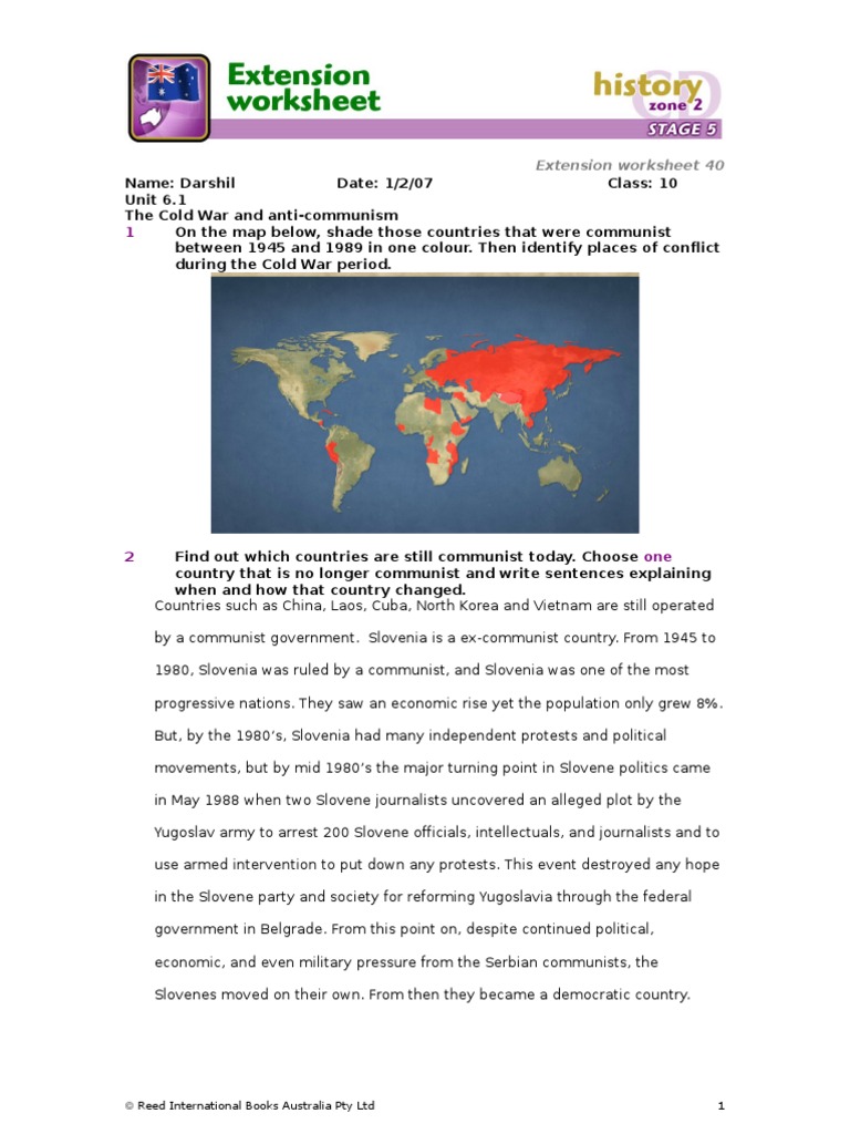 Extension Worksheet 40 Reed International Books Australia Pty LTD 1 PDF