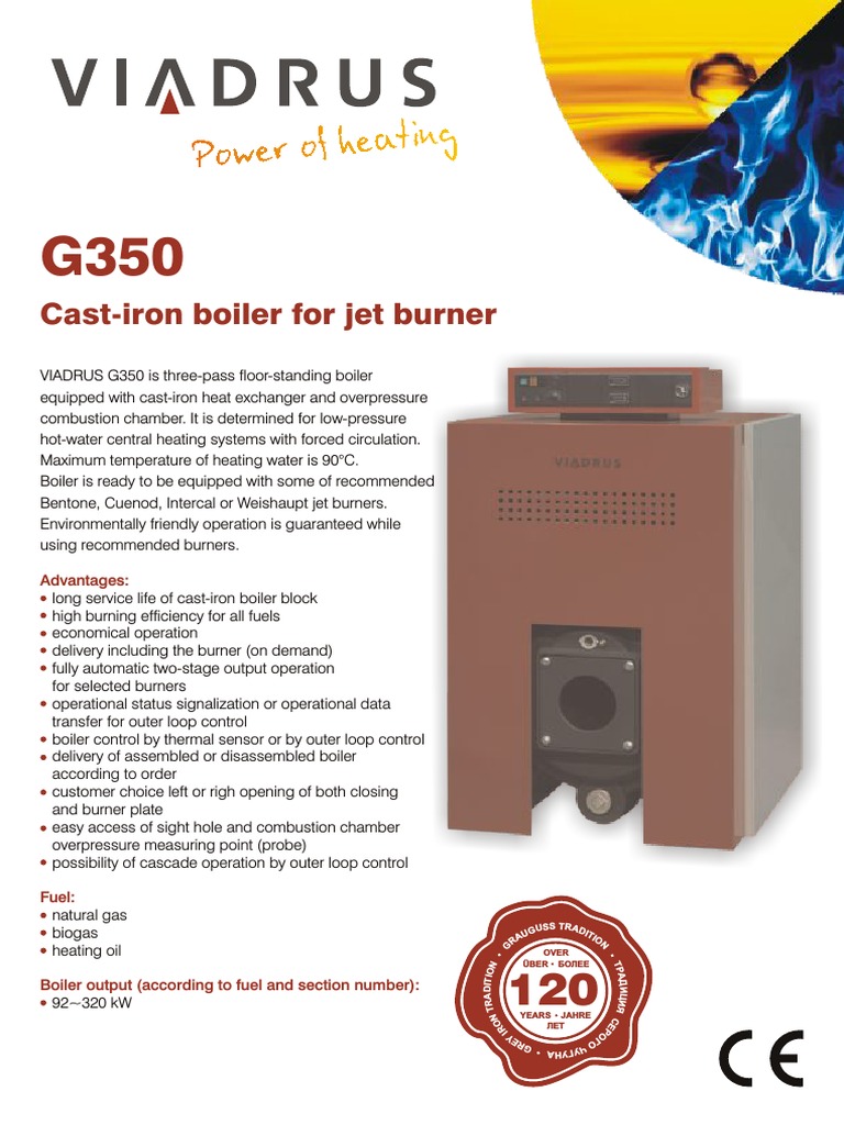 Cast-Iron Boiler For Jet Burner: Advantages | PDF | Technology ...