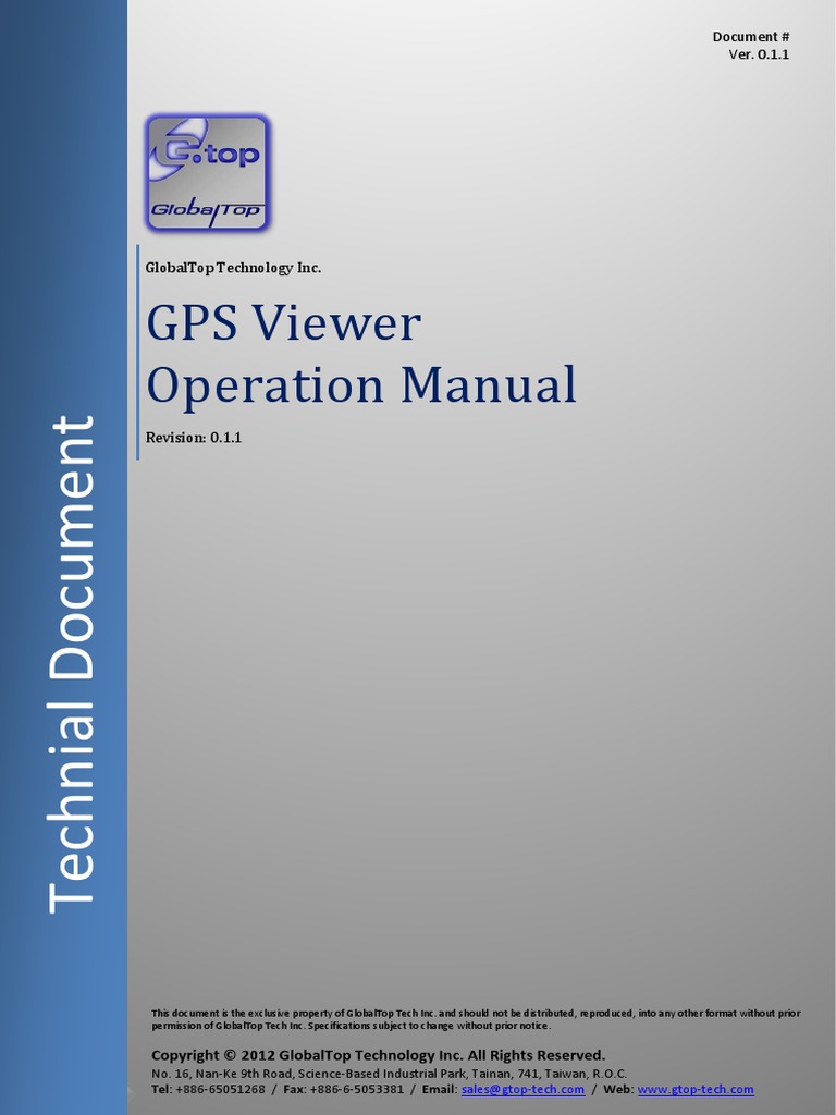 GlobalTop GPS Viewer Operation Manual v1.1 | PDF | Global Positioning ...