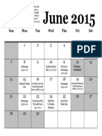 June Calendar