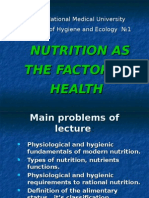 Nutrition as the Factor of Health