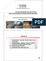 Isu Strategis Dan Program Aksi Tahun 2015 Ditjen Pengembangan Perwilayahan Industri