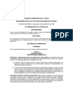 Reglamento de La Ley de Contrataciones Del Estado