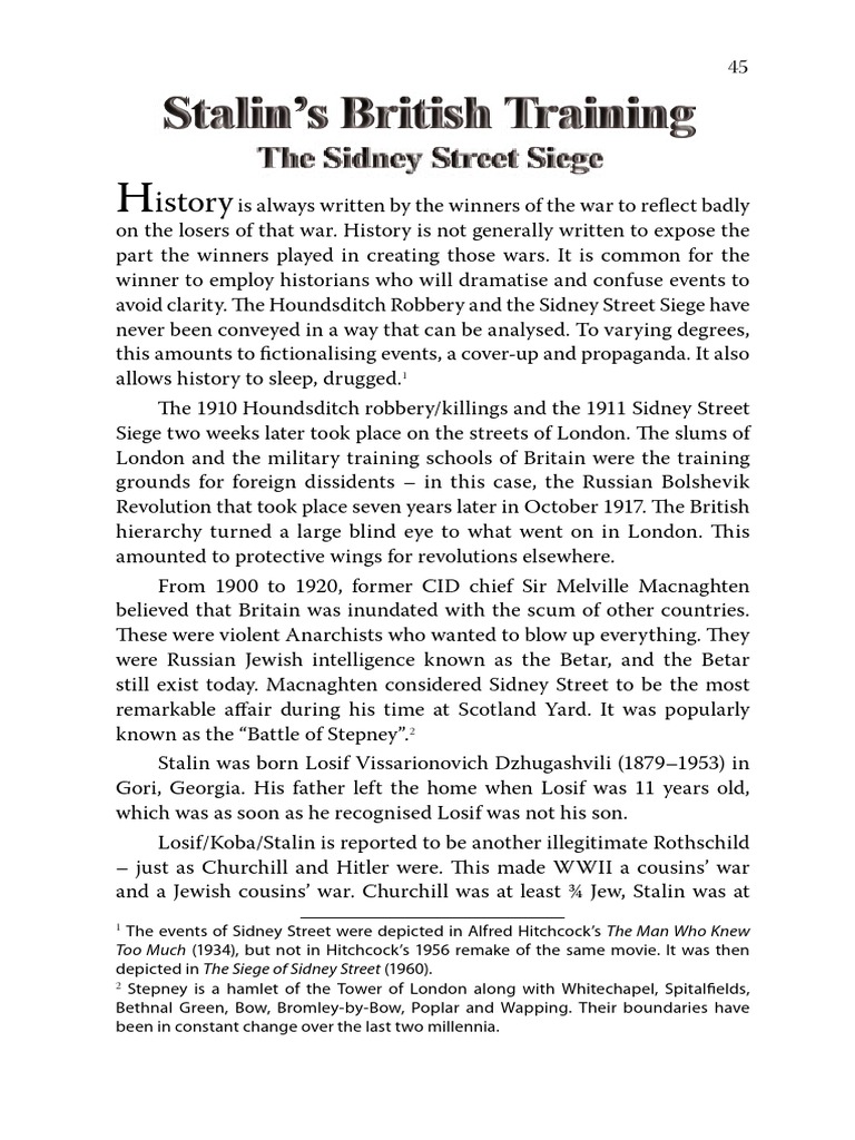 Stalin's Training and Criminal Tactics | PDF | Joseph Stalin | Crime ...