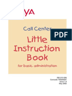 Avaya Call Centerlittle Instruction Book For Basic Administration