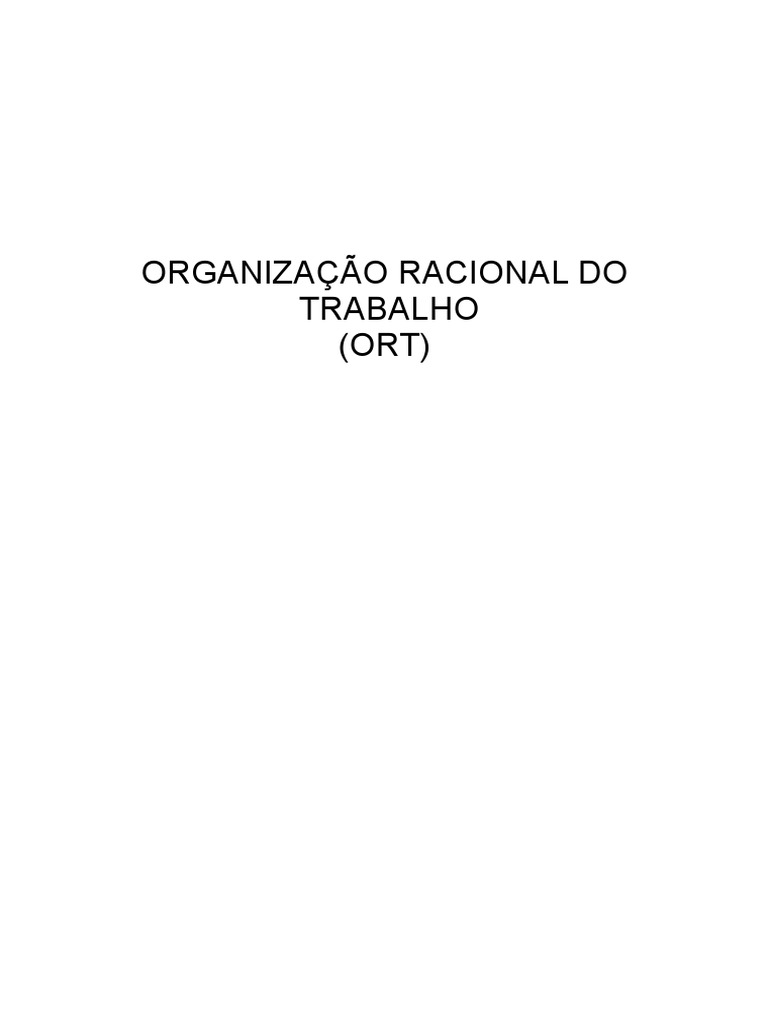 Organização Racional Do Trabalho | PDF | Padronização | Qualidade ...