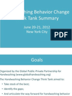 2012 Handwashing Think Tank Summary