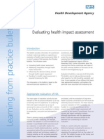 Evaluating HIA - HDA England - 2003