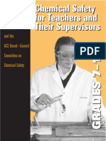 Chemical Safety for Teachers and Their Supervisors