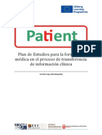 Plan de Estudios para La Formación Médica en El Proceso de Transferencia de Información Clínica - PATIENT Handover Curriculum Spanish Version