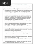 Download Tips for Staying Healthy on the Road by Simon and Schuster SN26735521 doc pdf