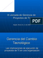 Gerencia Del Cambio Tecnológico