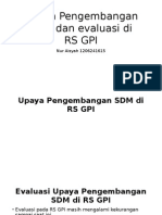 Upaya Pengembangan SDM Dan Evaluasi Di RS GPI