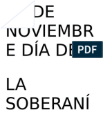 20 de Noviembre Día de La Soberanía Nacional