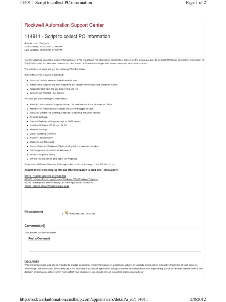 PC Information Collection Script | PDF | Internet Information Services ...