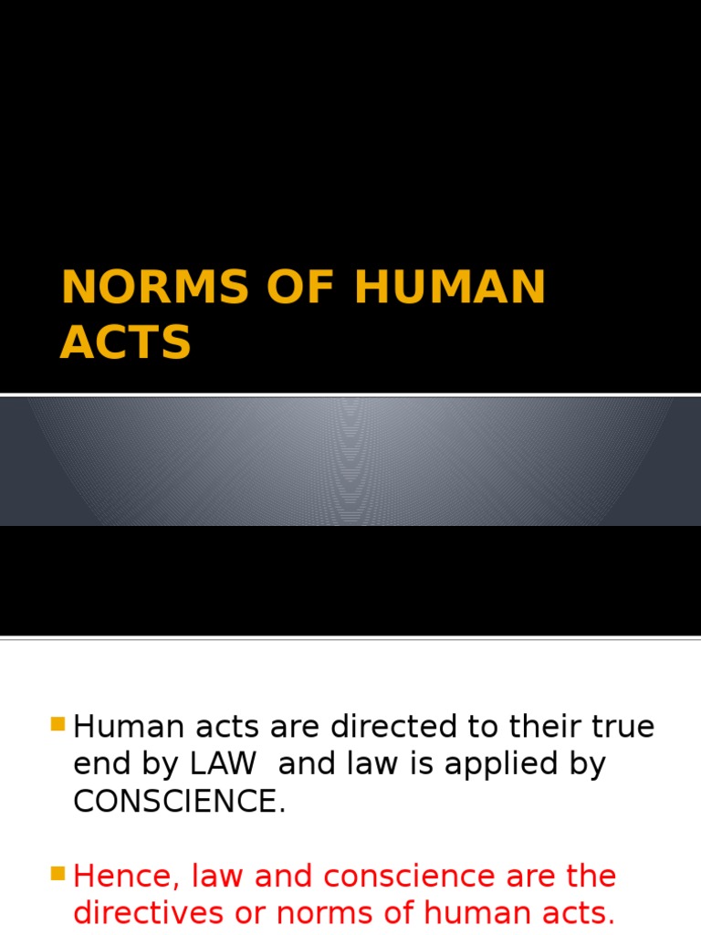 Norms of Human Acts and Law | PDF | Conscience | Thomas Aquinas
