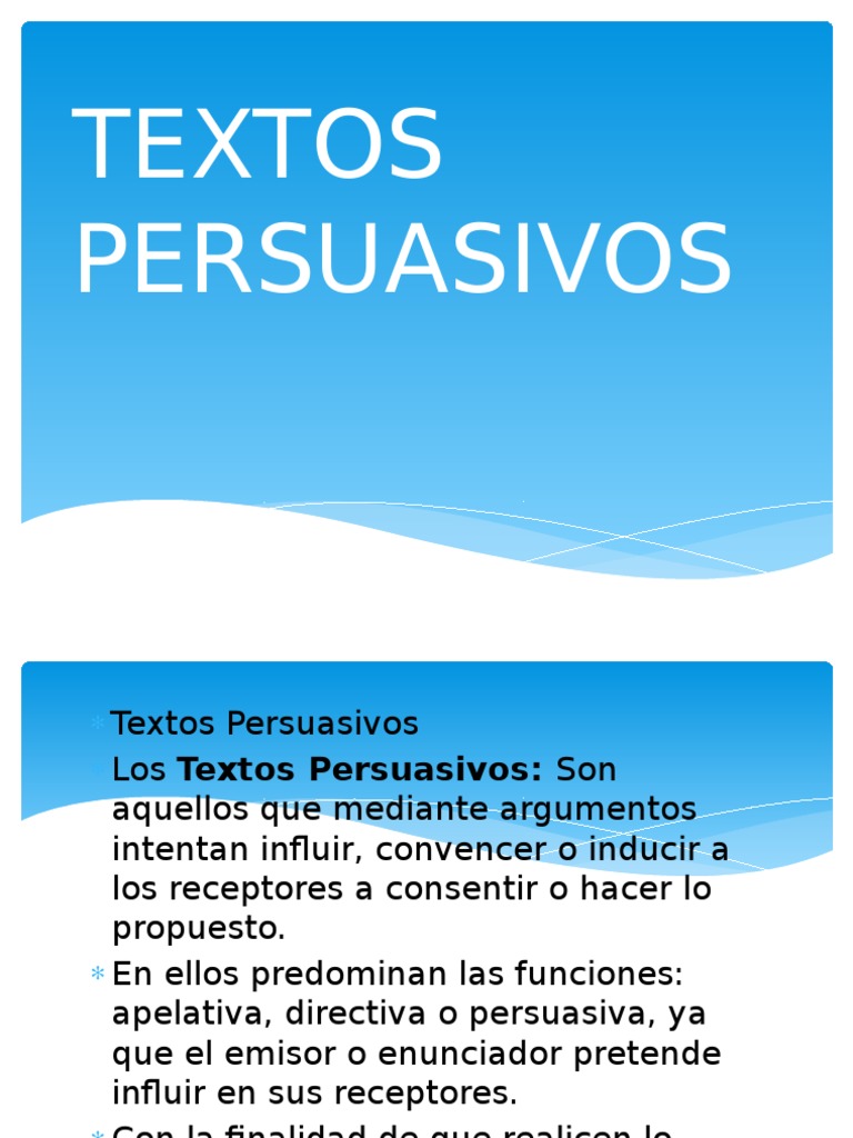 Textos Persuasivospptx Persuasión Información