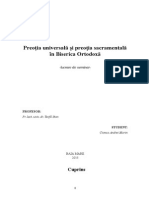 Preoţia Universala Și Preoția Sacramentală În Biserica Ortodoxă Cionca Andrei, Master Anul II