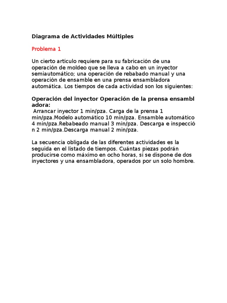 Diagrama de Actividades Múltiples | PDF | Science | Ciencia y Tecnología