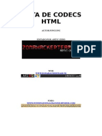 Lista de Codecs HTML