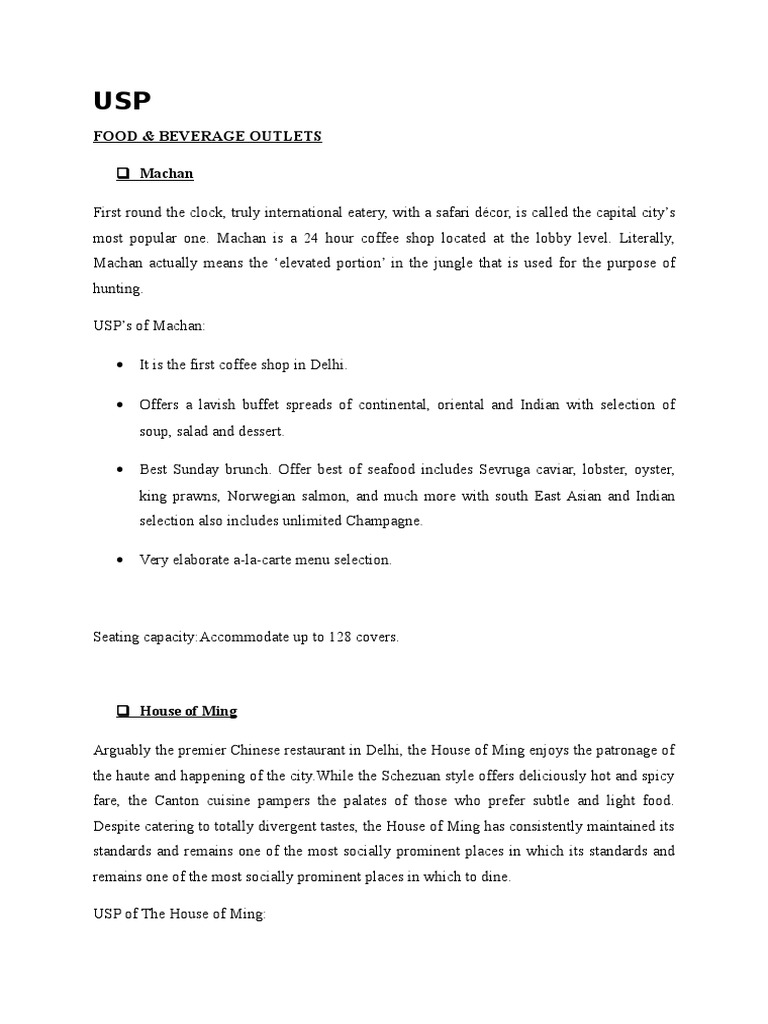 Usp Restaurants Indian Cuisine