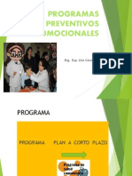 programacion de programas preventivos promocionales