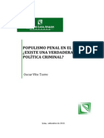 Populismo Penal en El Peru