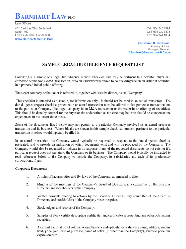 excel-template-comprehensive-due-diligence-information-request-list-m