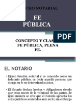 Fe pública notarial: concepto, clases y fundamentos