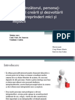 Întreprinzătorul Personaj Cheie Al Creării Şi Dezvoltării Unei