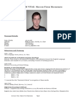 Curriculum Vitae: Maccon-Fionn Macnamara